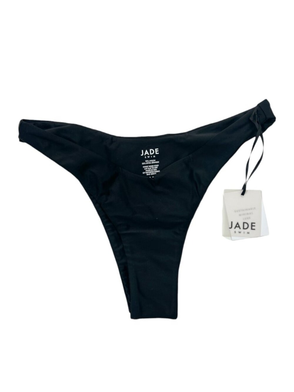 Jade Swim Vera Bikini Bottom Black XS New